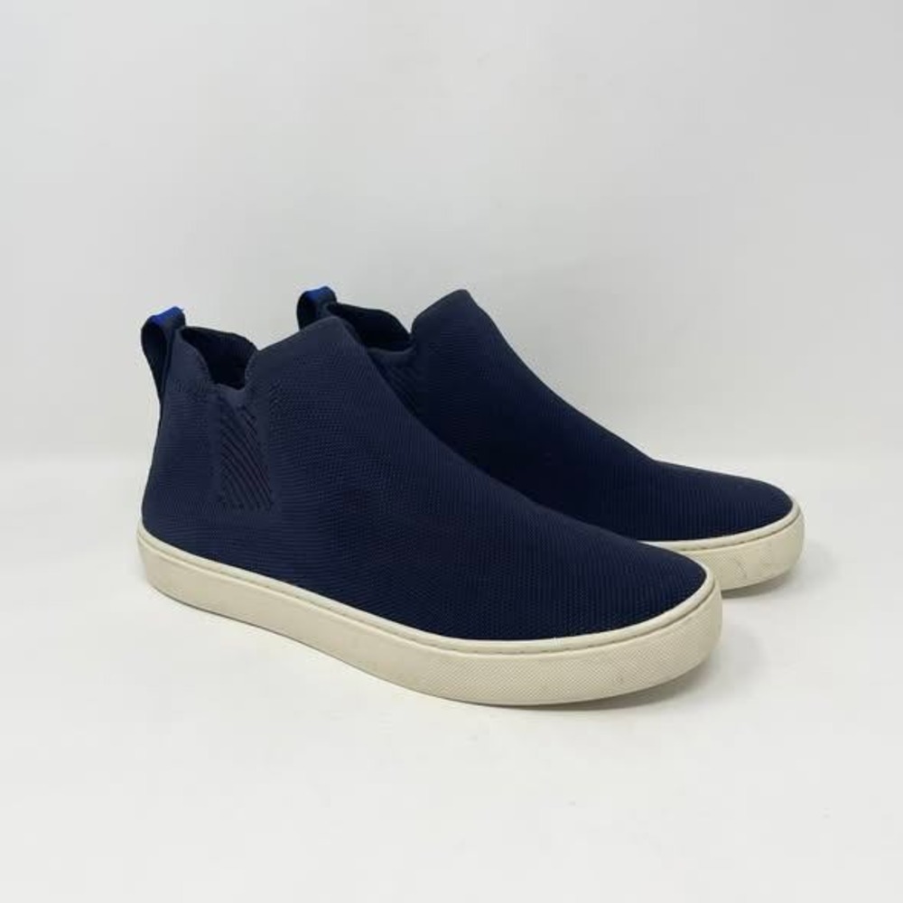 Rothys The Chelsea Boot Womens 9 Slip On High Top Casual Sneaker Nightfall‎ Blue